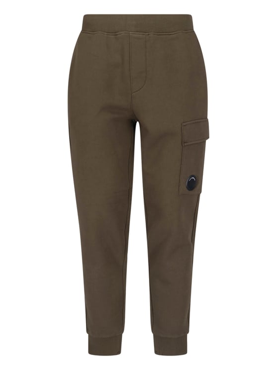 CP Company Green Diagonal Raised Cotton Sweatpants