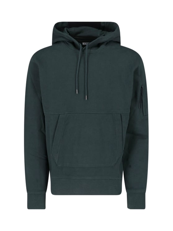 CP Company Green Diagonal Raised Cotton Hoodie