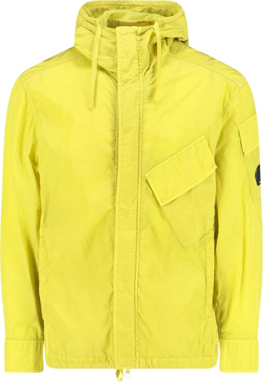 CP Company Modern Green Jacket With High Collar And Front Zipper Closure