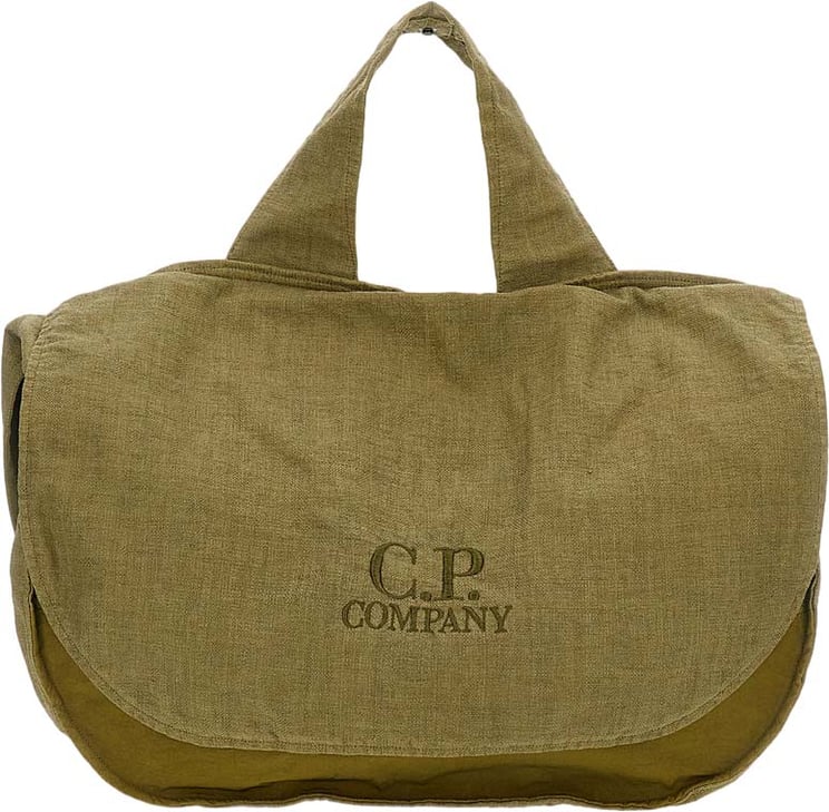 CP Company Green Raffia Shopping Bag
