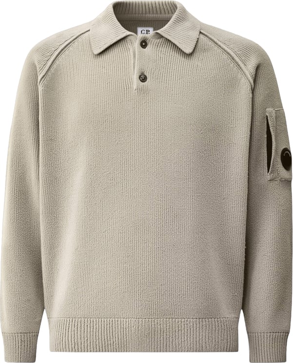CP Company CHENILLE COTTON LENS POLO SHIRT