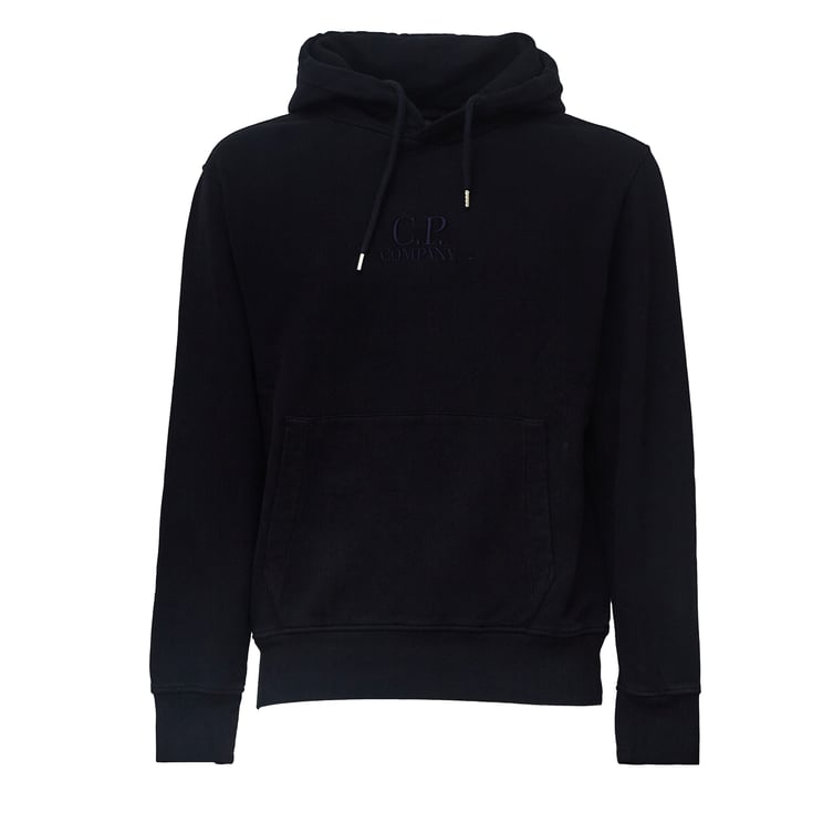CP Company Brushed Diagonal Fleece Hooded Sweatshirt with Iconic Lens Detail