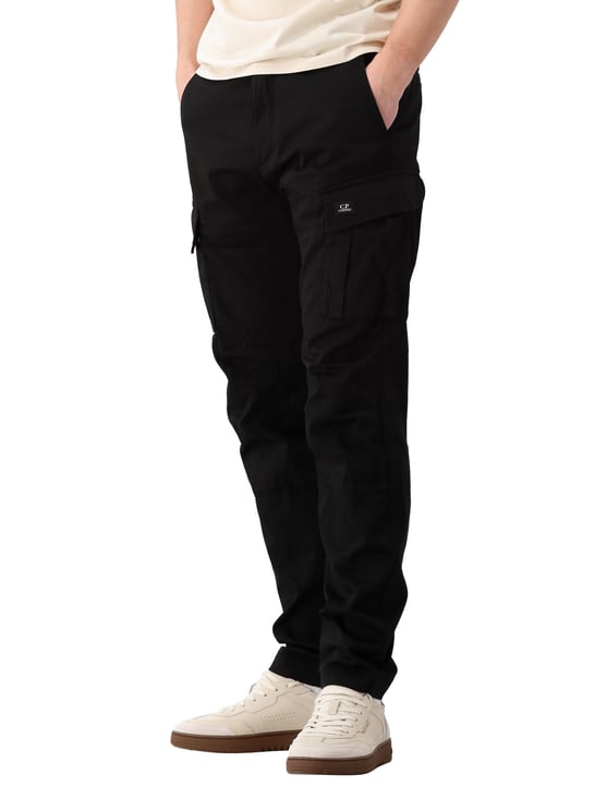 CP Company CP Company Cargo broek Zwart Stretch Sateen Ergonomic