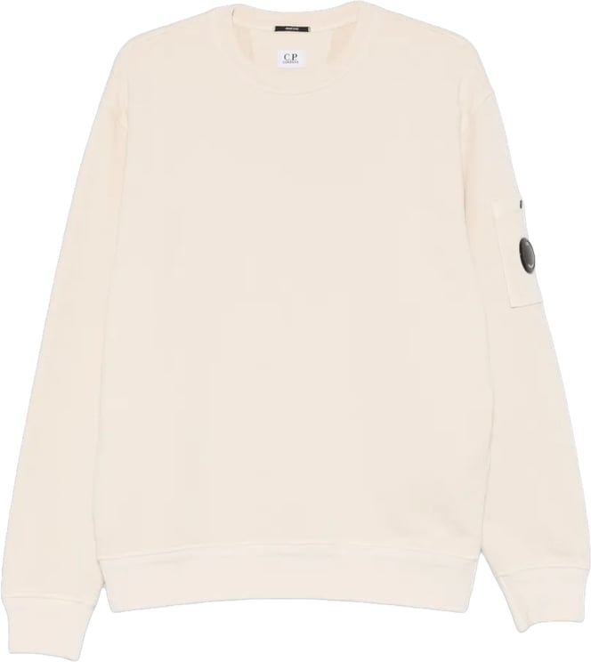 CP Company SWEATSHIRT MET RONDE HALS EN DIAGONALE FLEECE KATOENEN