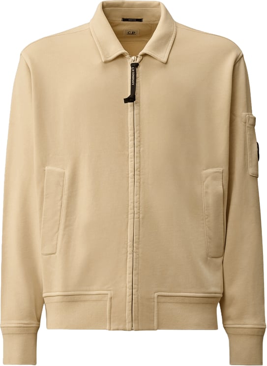CP Company Katoenen fleece sweater met diagonale rits en lens