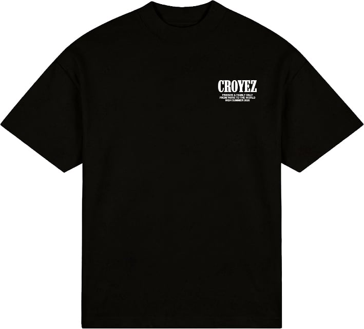 Croyez Croyez Croyez Flower And Heart T-Shirt CRA40026025 Black 49001