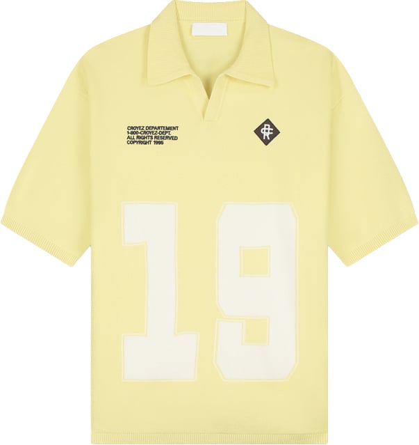 Croyez Croyez Croyez Nombre Knit Polo CRA40026077 Butter Yellow 44003