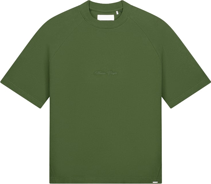 Croyez Croyez Waffle Raglan T-Shirt | Forest Green
