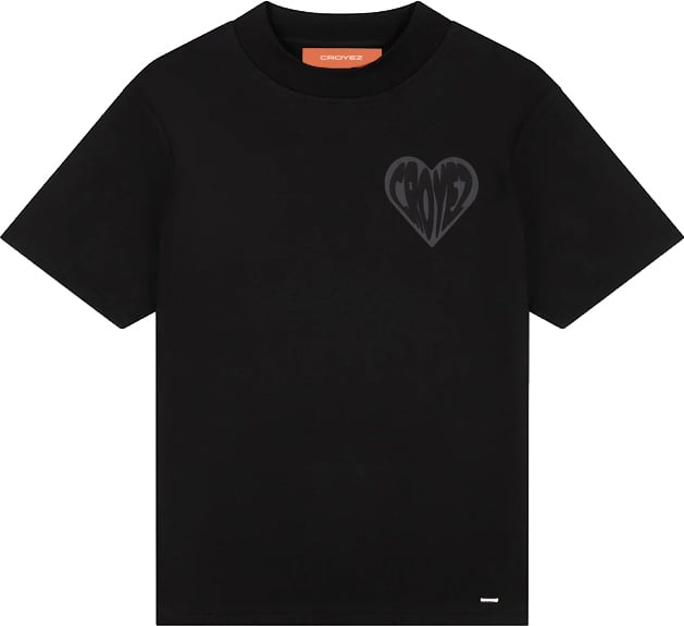 Croyez Croyez Puffed Heart T-Shirt CM1-FW25-21 Black