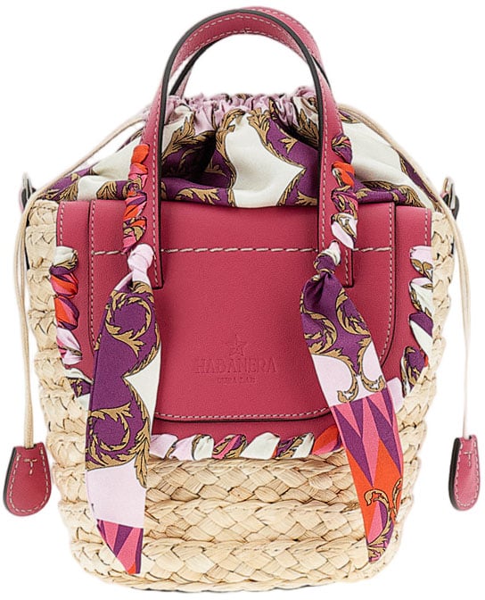 Cuba Lab Pink Habanera Raffia Handbag