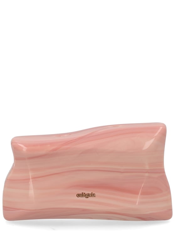 Cult Gaia Malaya Wavy Marbled Acrylic Clutch