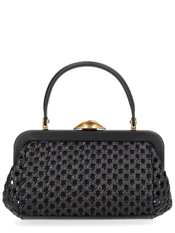 Cult Gaia Zuma Mini Woven Clasp Clutch