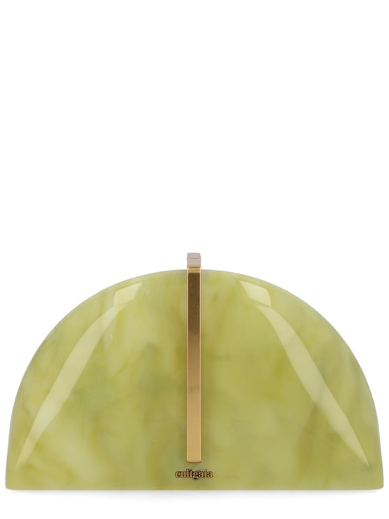 Cult Gaia Laguna Marbled Acrylic Gold Clutch