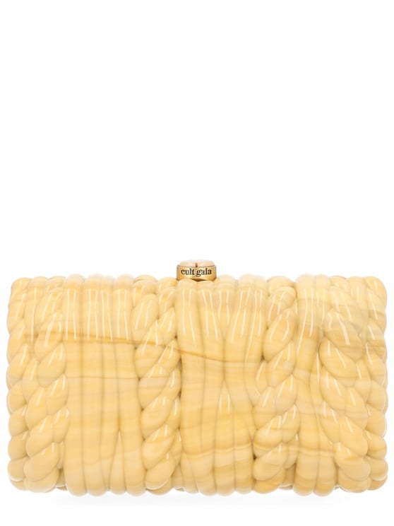 Cult Gaia Helene Twisted Rope Gold Clutch