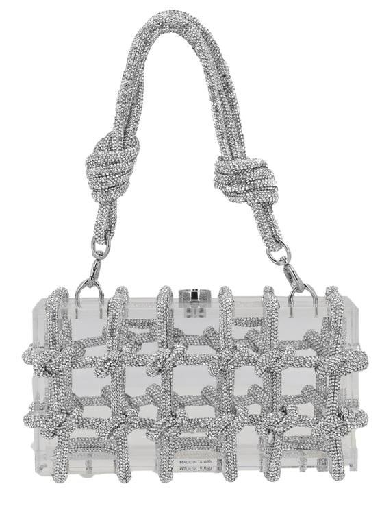 Cult Gaia Bess Acrylic Knotted Lattice Handbag