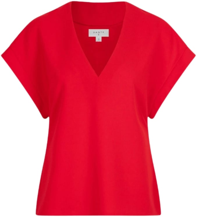 Dante6 Dante 6 Henne Detailed Slit Top Tops Rood 244130