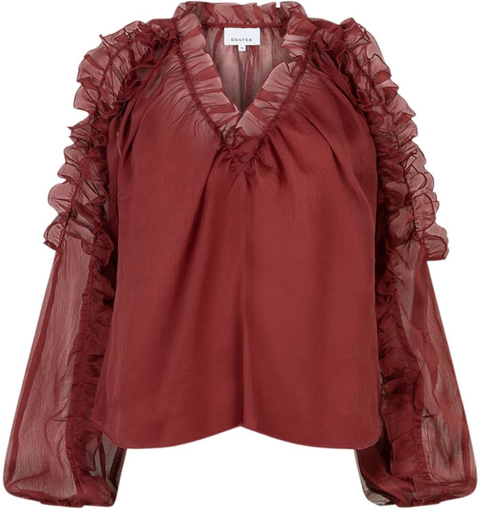 Dante6 Dante 6 Harmony Boho Chiffon Top Tops Bordeaux 261332