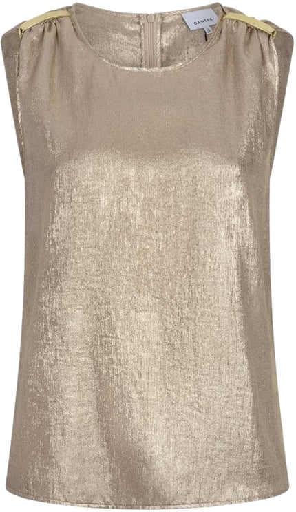 Dante6 Dante 6 Aurora Embellished Metallic Top Tops Beige 261341