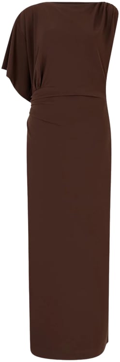 Dante6 Dante 6 Aliki Asymmetrical Maxi Dress Jurken Donkerbruin 261480