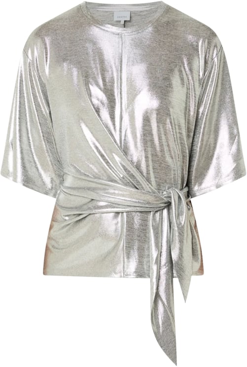 Dante6 Dante 6 Uxia Metallic Twist Detail Top Tops Zilver 261493
