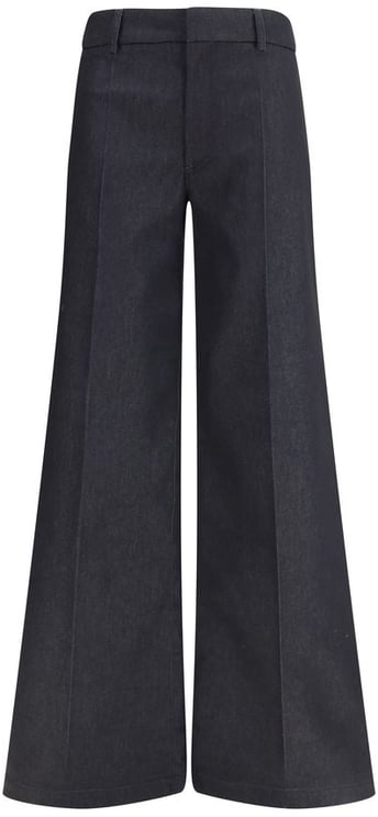 DARKPARK Darkpark Black Polyester Flared Pants