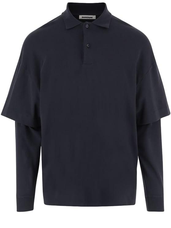 DARKPARK Long-Sleeved Cotton Polo Shirt