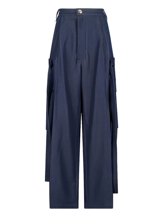 DARKPARK Navy Blue Ruth High-Waisted Cargo Pants
