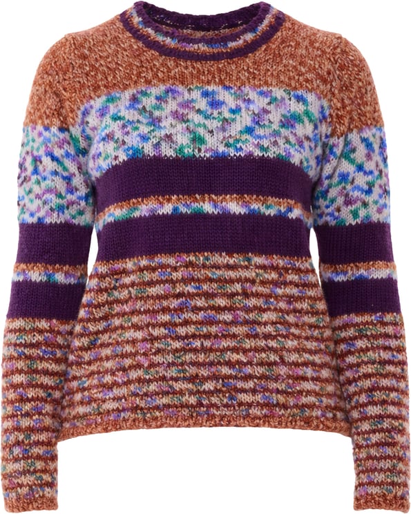 Del Carlo Multicolor Striped Wool Sweater