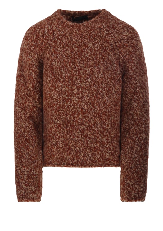 Del Carlo Chunky Knit Merino-Alpaca Crewneck Sweater