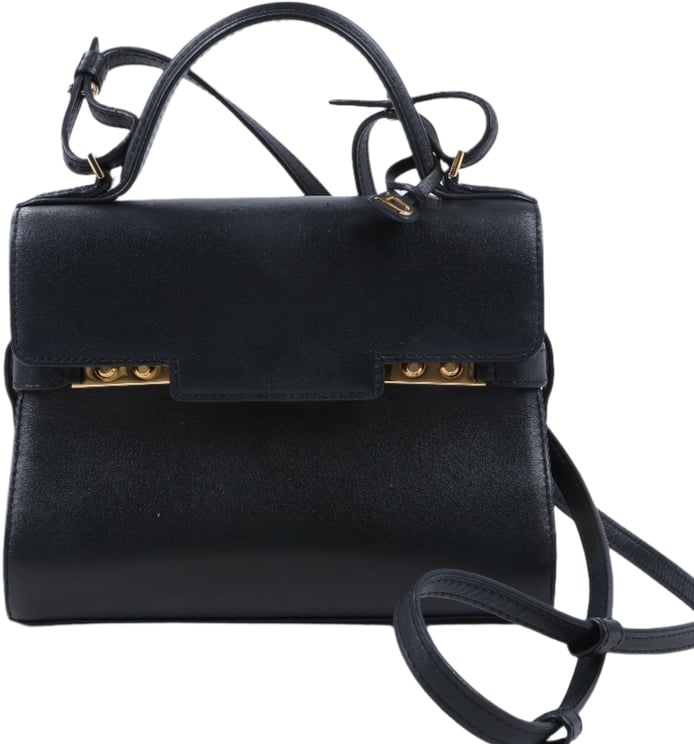 Delvaux Delvaux Tempête PM Leather 2Way Handbag in Black