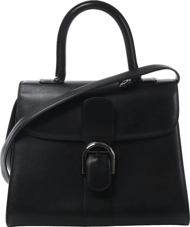 Delvaux Delvaux Brillant MM Leather 2Way Handbag in Black