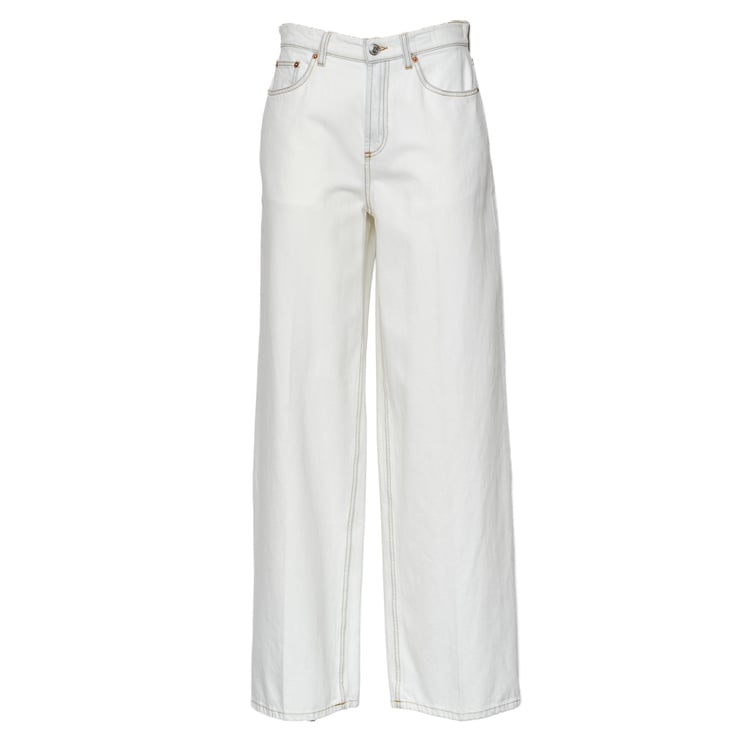 DEPARTMENT5 Express Contrast Stitch Wide-Leg Jeans