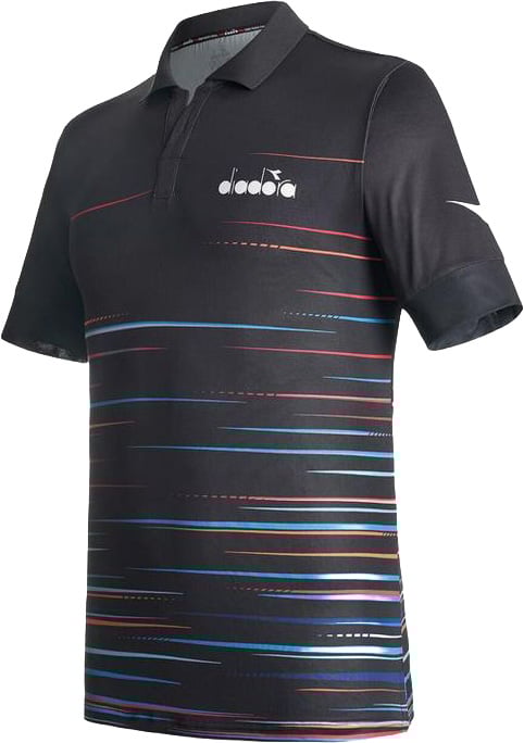 Diadora Diadora Black Polyester Polo Shirt