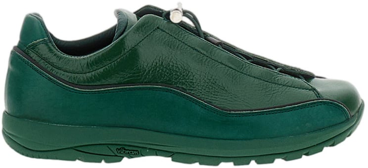 Diemme Cracked Patent Leather Sneakers with Cord Lock