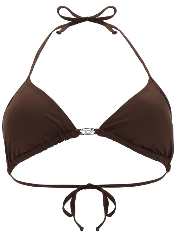 Diesel TOP BIKINI IN NYLON CON CHIUSURA A LACCETTI