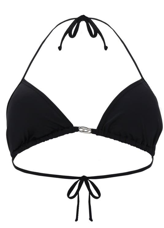 Diesel TOP BIKINI IN NYLON CON CHIUSURA A LACCETTI