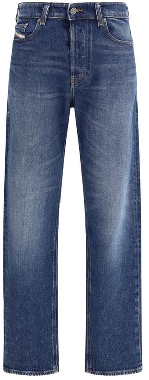 Diesel Diesel Blue Cotton Straight-Leg Jeans