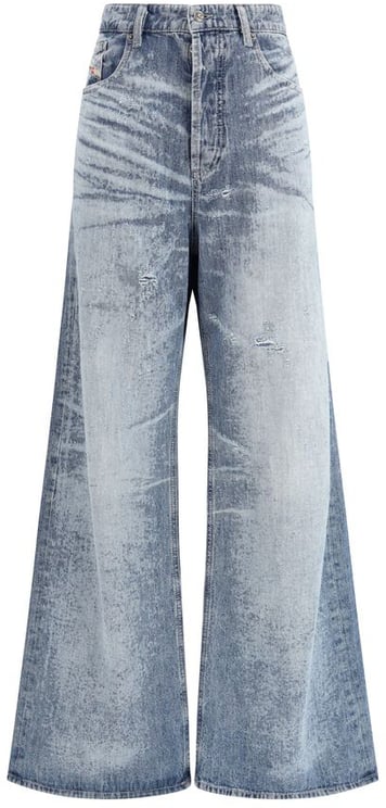 Diesel Diesel Blue Cotton Flared Jeans