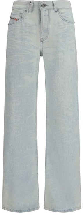 Diesel Diesel Blue Cotton Straight-Leg Jeans