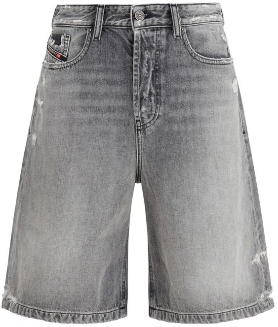 Diesel Diesel Gray Cotton Bermuda Shorts