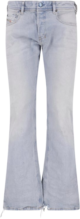 Diesel Light Blue Bootcut Jeans with Five-Pocket Design