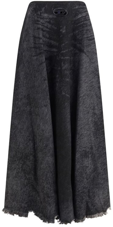 Diesel Diesel Black Cotton Long Skirt