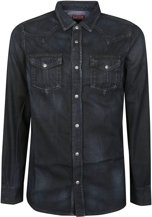 Diesel Long Sleeve D-vega Shirt Blue