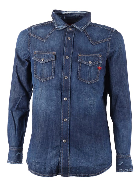 Diesel D-Vega Distressed Denim Shirt