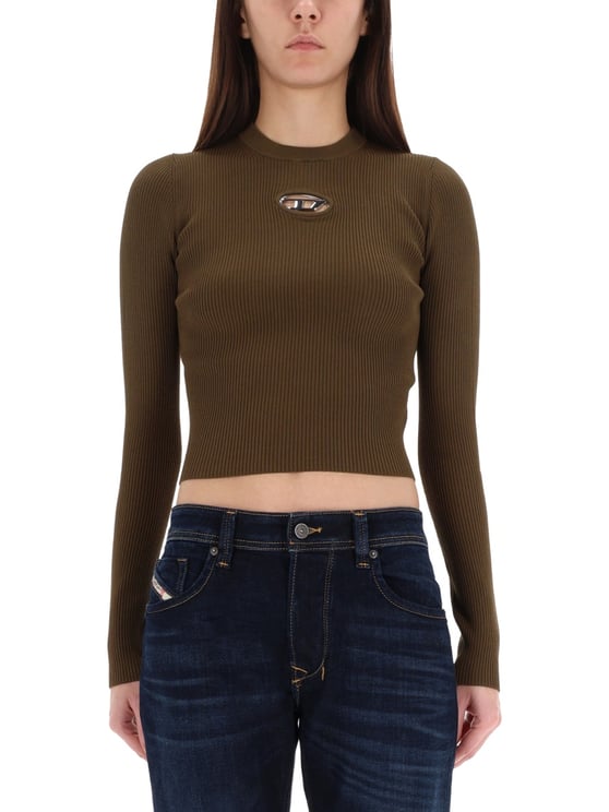 Diesel M-Valari Ribbed Cut-Out Top