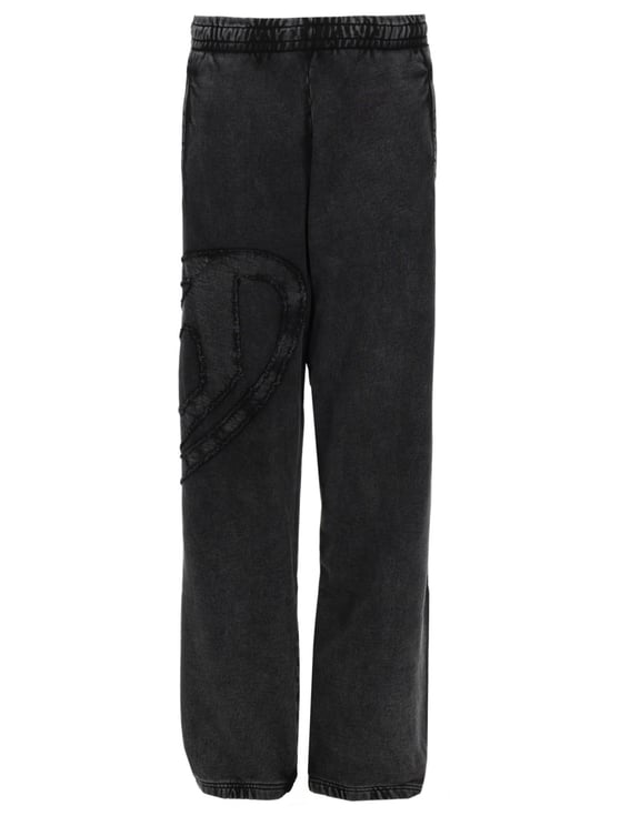 Diesel Washed Black P-Marky-Den Textured Patch Sweatpants