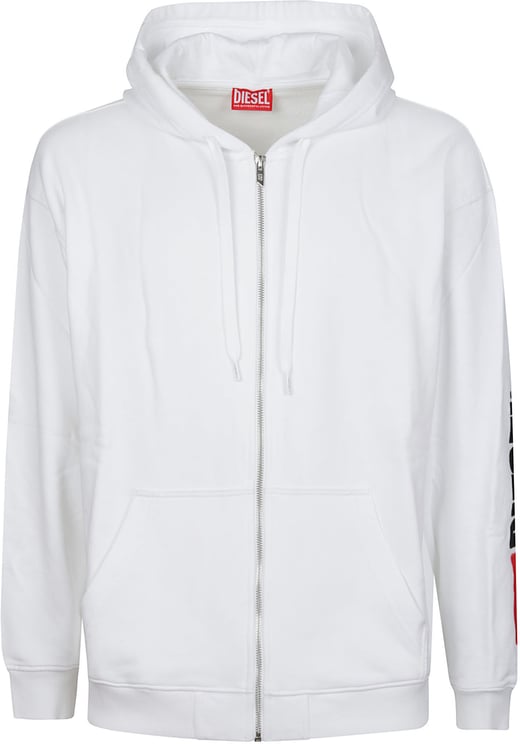Diesel S-boxt Full Zip Div Sweatshirt White