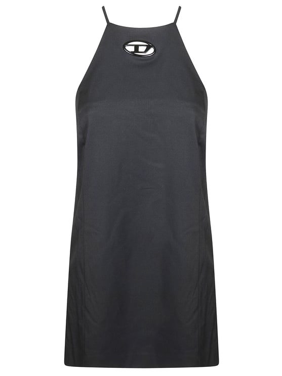Diesel Sleeveless Halter Oval Cutout Mini Dress