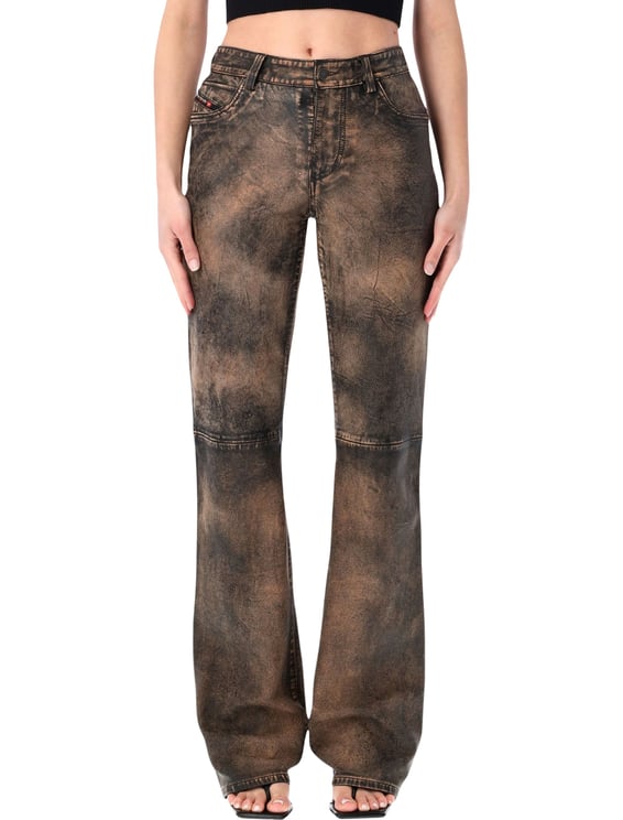Diesel Ysa Distressed Hand Brushed Leather Pants