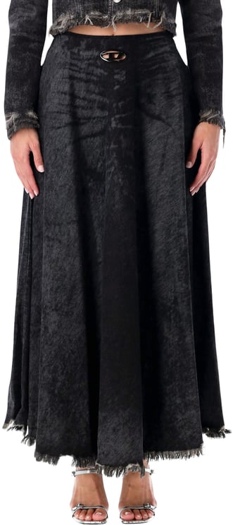 Diesel De-Hannie Midi Skirt Grigio